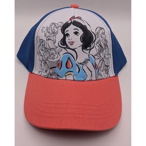 New Snow White Baseball Cap Blue Red Adjustable With Tags